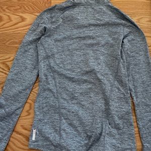 Grey Zella long sleeve (with hood) workout shirt. Size medium.